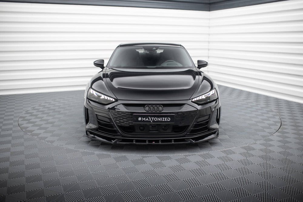 Maxton Parts - Frontlippe V.1 passend für Audi e-Tron GT / RS GT Mk1 schwarz Hochglanz