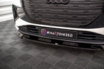 Maxton Parts - Frontlippe V.1 passend für Audi Q4 e-tron Sportback S-line Mk1 schwarz Hochglanz