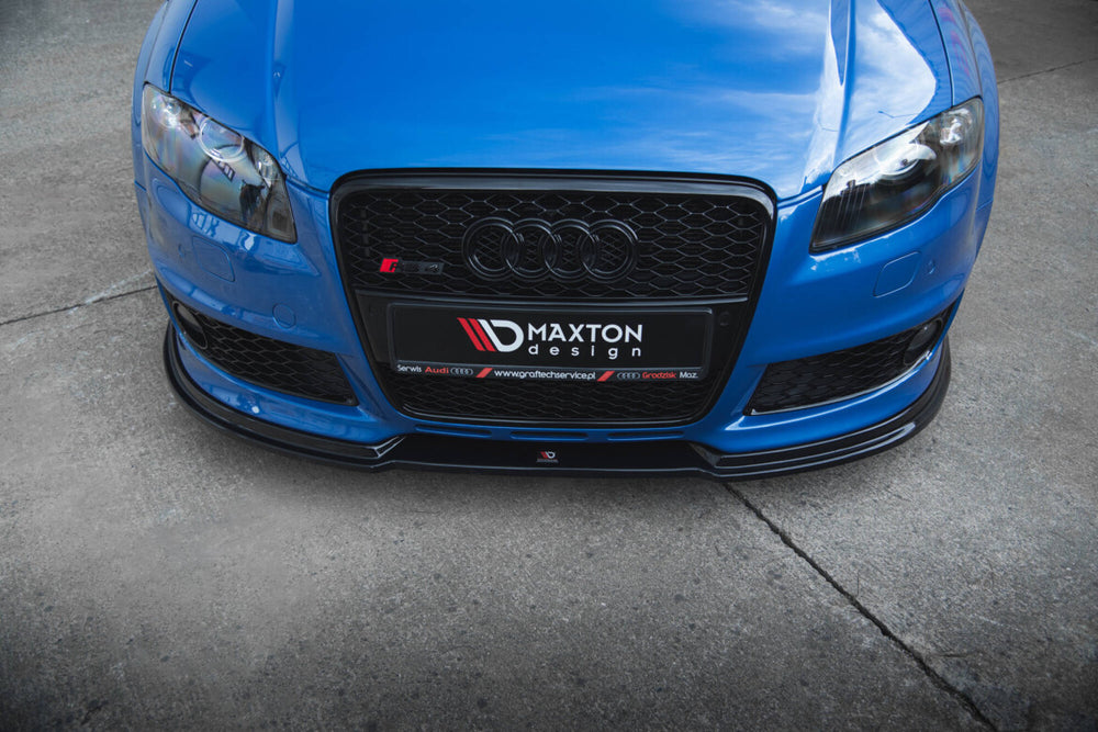 Maxton Parts - Frontlippe V.1 passend für Audi RS4 B7 schwarz Hochglanz