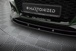 Maxton Parts - Frontlippe V.1 passend für Audi RS4 B9 schwarz Hochglanz