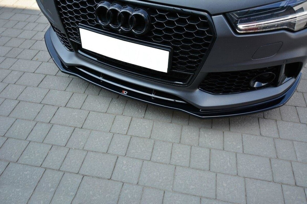 Maxton Parts - Frontlippe V.1 passend für Audi RS7 C7 schwarz Hochglanz