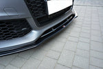 Maxton Parts - Frontlippe V.1 passend für Audi RS7 C7 schwarz Hochglanz