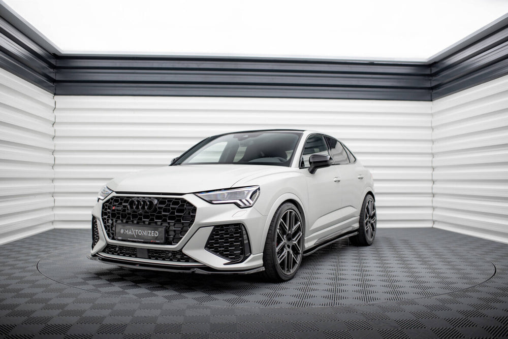 Maxton Parts - Frontlippe V.1 passend für Audi RSQ3 Sportback / SUV F3 schwarz Hochglanz