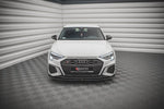 Maxton Parts - Frontlippe V.1 passend für Audi S3 / A3 S-Line 8Y schwarz Hochglanz