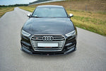 Maxton Parts - Frontlippe V.1 passend für Audi S3 / A3 S-Line Hatchback / Sportback 8V FL schwarz Hochglanz