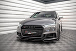 Maxton Parts - Frontlippe V.1 passend für Audi S3 / A3 S-Line Sportback 8V FL schwarz Hochglanz