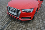 Maxton Parts - Frontlippe V.1 passend für Audi S4 / A4 S-Line B9 schwarz Hochglanz