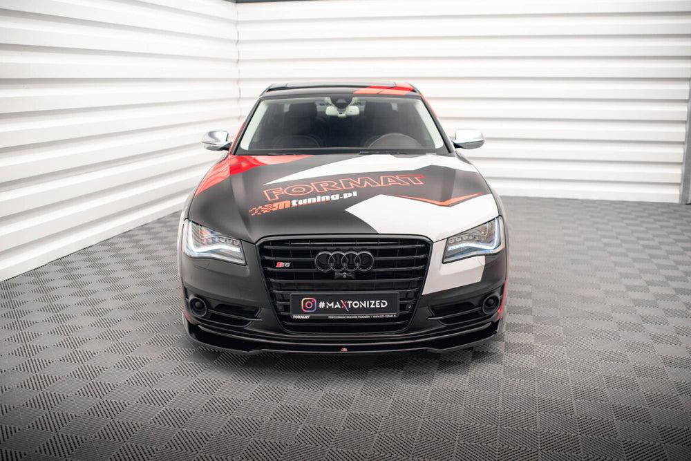 Maxton Parts - Frontlippe V.1 passend für Audi S8 D4 schwarz Hochglanz