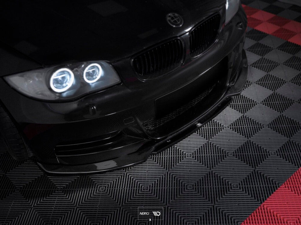 Maxton Parts - Frontlippe V.1 passend für BMW 1er M-Paket E82 FL schwarz Hochglanz