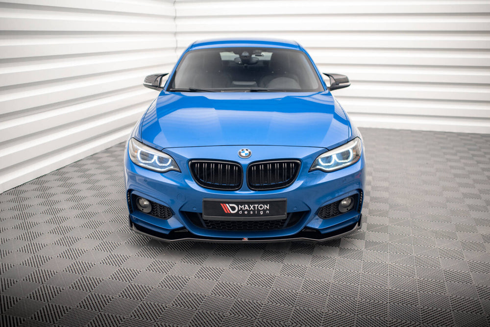 Maxton Parts - Frontlippe V.1 passend für BMW 2 M-Paket F22 schwarz Hochglanz