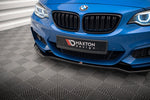 Maxton Parts - Frontlippe V.1 passend für BMW 2 M-Paket F22 schwarz Hochglanz