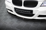 Maxton Parts - Frontlippe V.1 passend für BMW 3er Limousine / Touring M-Paket E90 / E91 FL schwarz Hochglanz