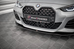Maxton Parts - Frontlippe V.1 passend für BMW 4er / i4 Gran Coupe M-Paket / M440i G26 schwarz Hochglanz