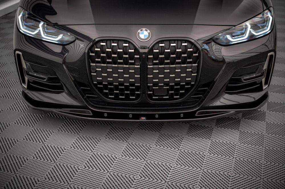 Maxton Parts - Frontlippe V.1 passend für BMW 4er M-Paket / M440i G22 / G23 / G22 FL / G23 FL schwarz Hochglanz