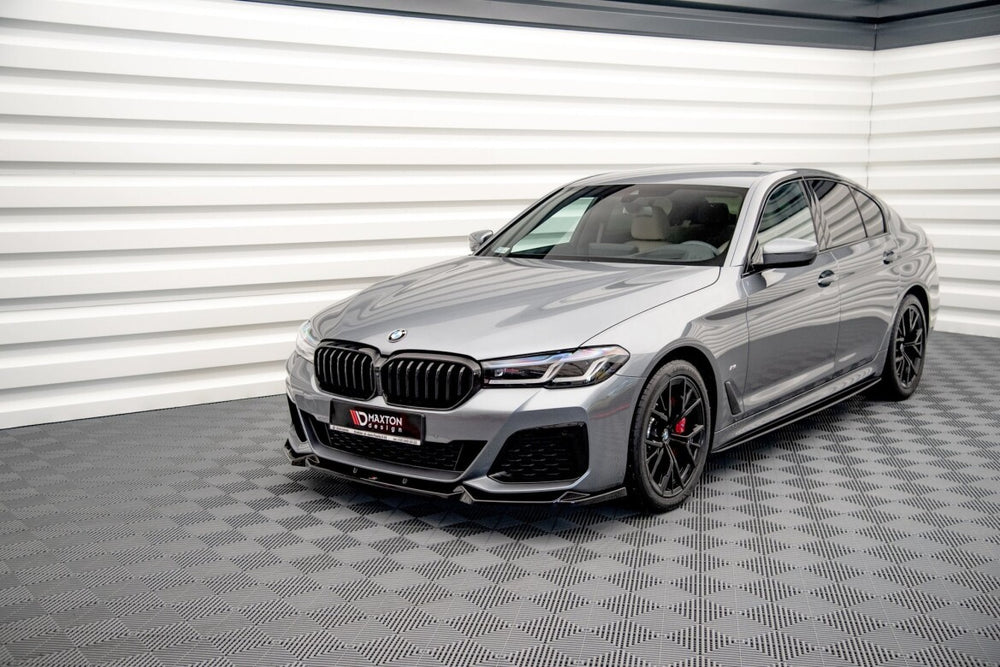 Maxton Parts - Frontlippe V.1 passend für BMW 5er M-Paket / M550i / M550d Limousine / Touring G30 / G31 FL schwarz Hochglanz