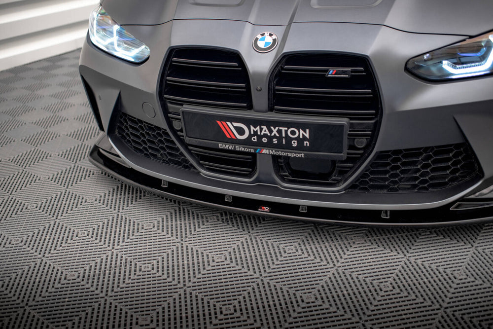 Maxton Parts - Frontlippe V.1 passend für BMW M3 / M4 G80 / G81 / G82 schwarz Hochglanz
