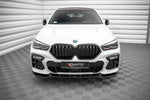 Maxton Parts - Frontlippe V.1 passend für BMW X6 M-Paket G06 schwarz Hochglanz