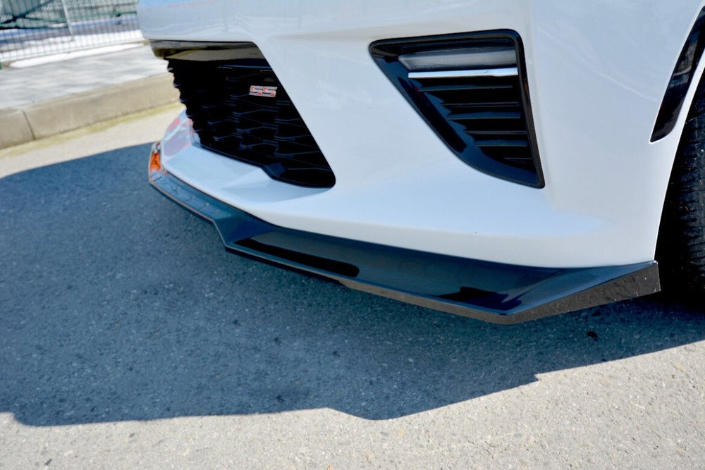 Maxton Parts - Frontlippe V.1 passend für Chevrolet Camaro 6TH-GEN. Phase-I 2SS Coupe schwarz Hochglanz