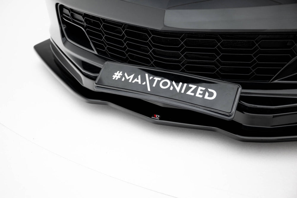 Maxton Parts - Frontlippe V.1 passend für Chevrolet Corvette Stingray / Z06 C7 schwarz Hochglanz