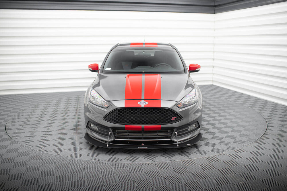 Maxton Parts - Frontlippe V.1 passend für Ford Focus ST Mk3 FL schwarz matt (FO-FO-3F-ST-CNC-FD1+CUPRA)