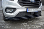 Maxton Parts - Frontlippe V.1 passend für Ford Transit Custom Mk1 FL / Tourneo Custom Mk1 FL schwarz Hochglanz