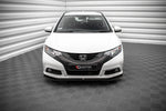 Maxton Parts - Frontlippe V.1 passend für Honda Civic Mk9 schwarz Hochglanz