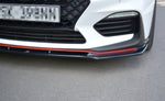 Maxton Parts - Frontlippe V.1 passend für Hyundai I30 Mk3 N schwarz Hochglanz