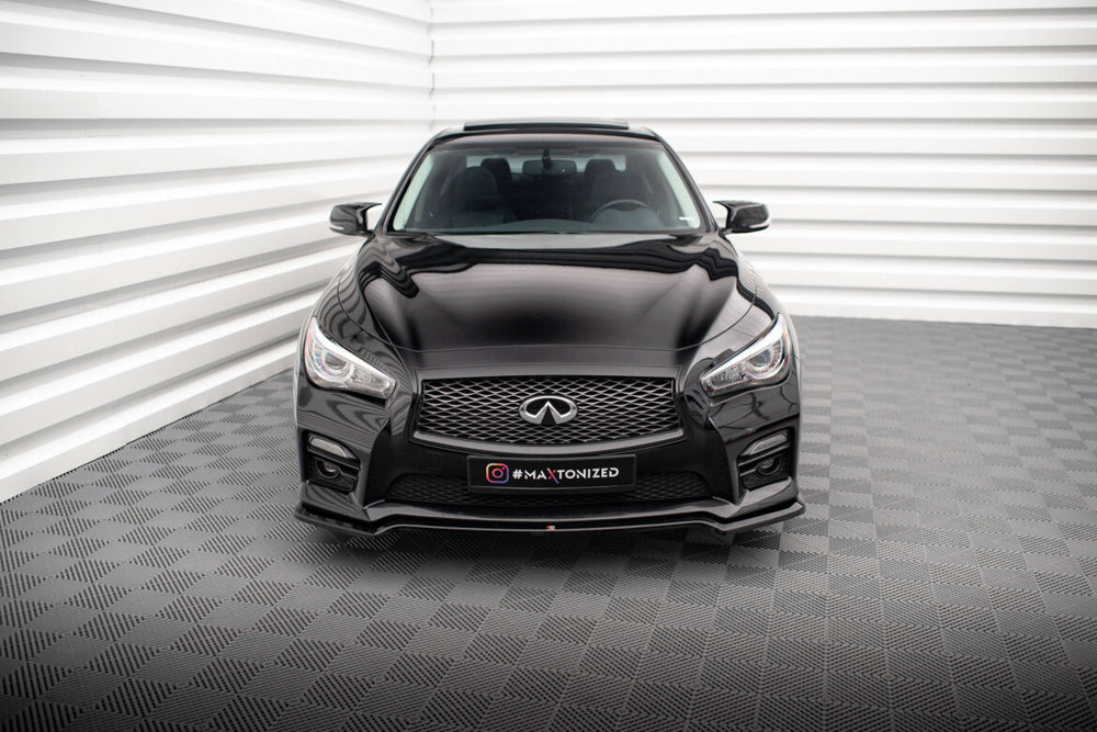 Maxton Parts - Frontlippe V.1 passend für Infiniti Q50 S Mk1 schwarz Hochglanz
