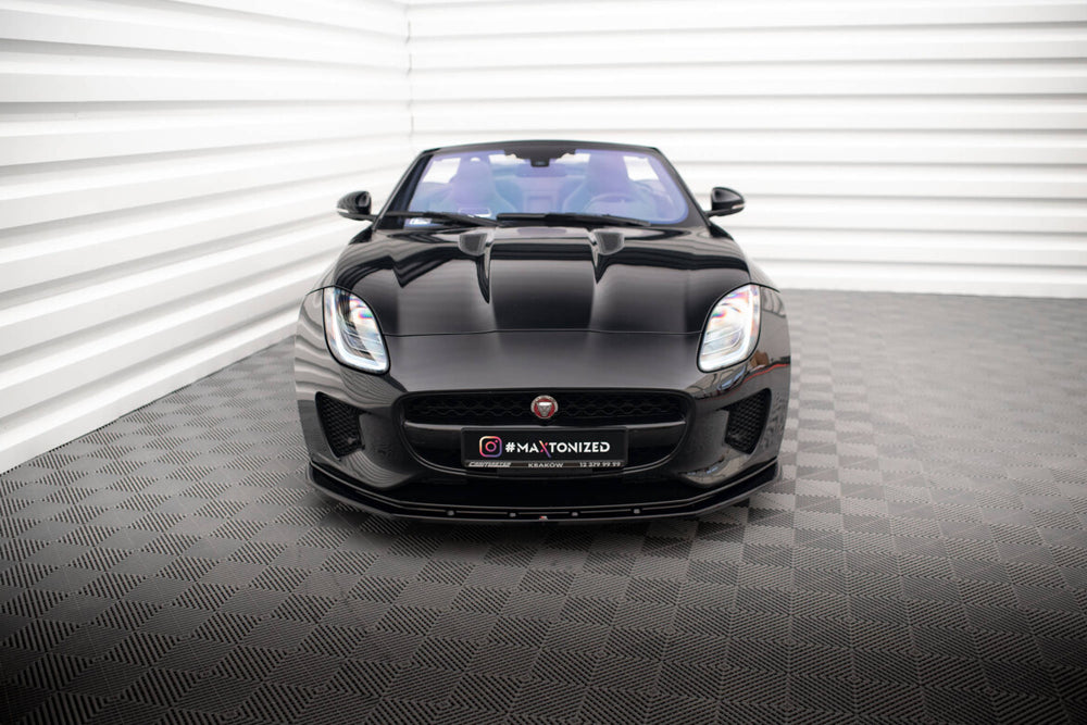 Maxton Parts - Frontlippe V.1 passend für Jaguar F-Type Mk1 FL schwarz Hochglanz