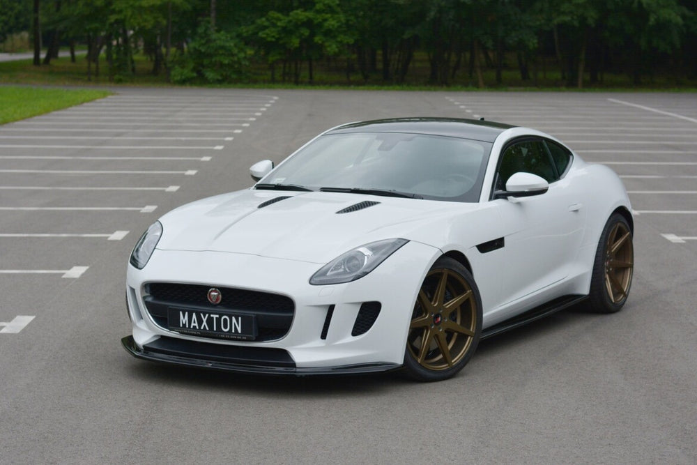 Maxton Parts - Frontlippe V.1 passend für Jaguar F-TYPE schwarz Hochglanz