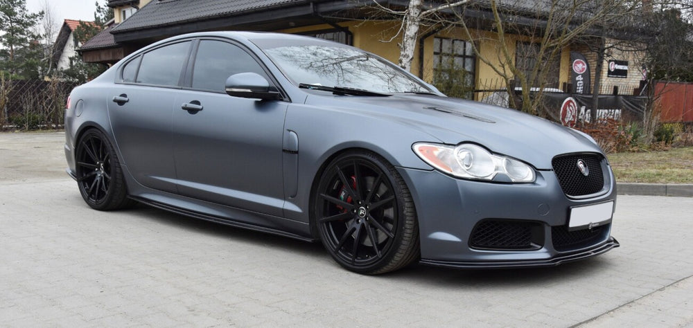 Maxton Parts - Frontlippe V.1 passend für Jaguar XF- R schwarz Hochglanz