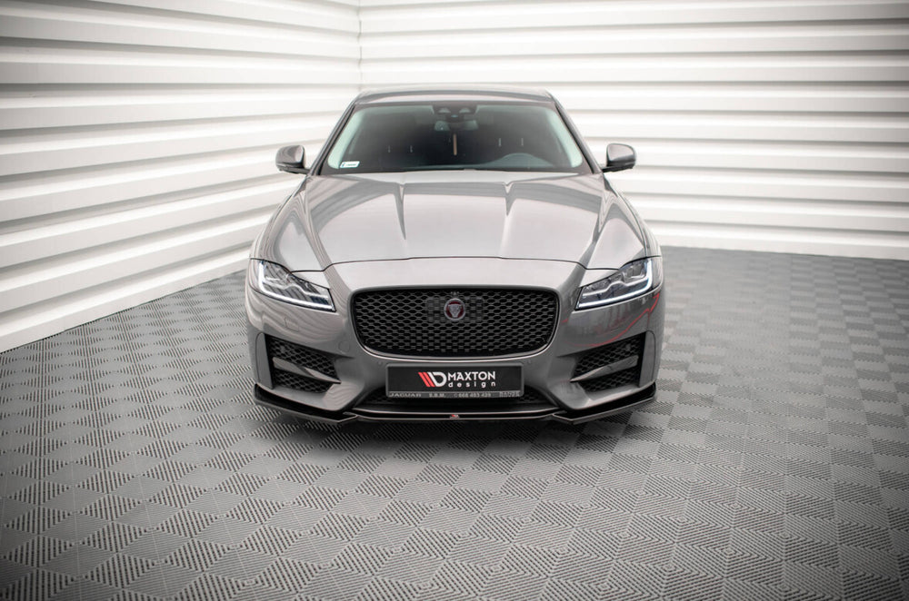 Maxton Parts - Frontlippe V.1 passend für Jaguar XF R-Sport Mk2 schwarz Hochglanz