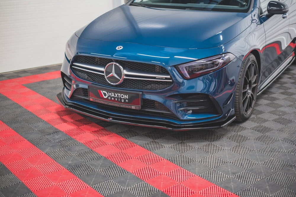 Maxton Parts - Frontlippe V.1 passend für Mercedes A35 AMG Aero W177 schwarz Hochglanz