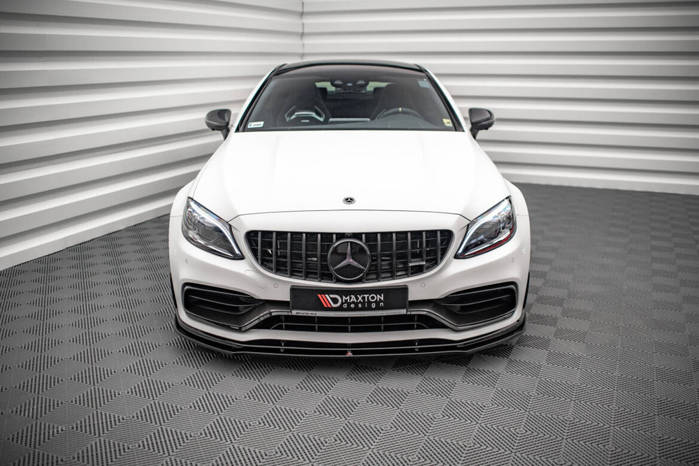 Maxton Parts - Frontlippe V.1 passend für Mercedes-AMG C63 Coupe AMG Aero Pack C205 FL schwarz Hochglanz