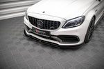 Maxton Parts - Frontlippe V.1 passend für Mercedes-AMG C63 Coupe AMG Aero Pack C205 FL schwarz Hochglanz
