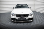 Maxton Parts - Frontlippe V.1 passend für Mercedes-AMG C63 Limousine / Kombi W205 / S205 schwarz Hochglanz