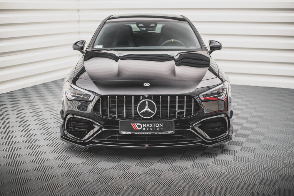Maxton Parts - Frontlippe V.1 passend für Mercedes-AMG CLA 45 Aero C118 schwarz Hochglanz