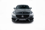 Maxton Parts - Frontlippe V.1 passend für Mercedes- Benz C Coupe AMG-Line C205 schwarz Hochglanz
