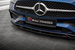 Maxton Parts - Frontlippe V.1 passend für Mercedes C AMG-Line / 43 AMG W206 schwarz Hochglanz