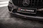 Maxton Parts - Frontlippe V.1 passend für Mercedes C AMG Line Limousine / Coupe / Kombi W205 / C205 / S205 FL schwarz Hochglanz