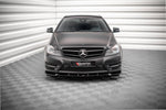 Maxton Parts - Frontlippe V.1 passend für Mercedes C Coupe / Limousine / Kombi AMG-Line C204 / W204 FL / S204 FL schwarz Hochglanz