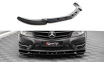 Maxton Parts - Frontlippe V.1 passend für Mercedes C Coupe / Limousine / Kombi AMG-Line C204 / W204 FL / S204 FL schwarz Hochglanz