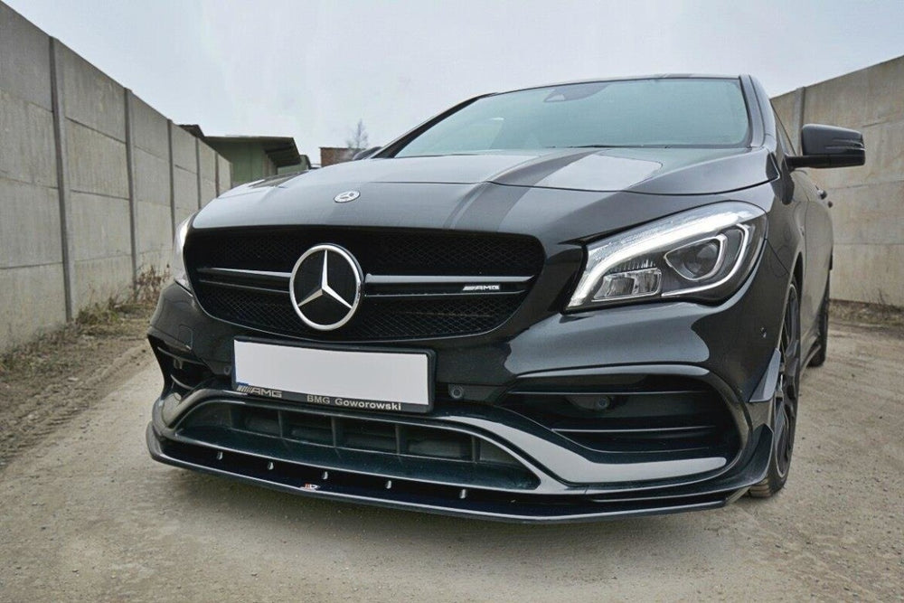 Maxton Parts - Frontlippe V.1 passend für Mercedes CLA A45 AMG C117 FL Carbon Look
