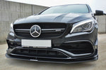 Maxton Parts - Frontlippe V.1 passend für Mercedes CLA A45 AMG C117 FL schwarz matt