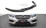 Maxton Parts - Frontlippe V.1 passend für Mercedes E AMG-Line Limousine W212 FL schwarz Hochglanz