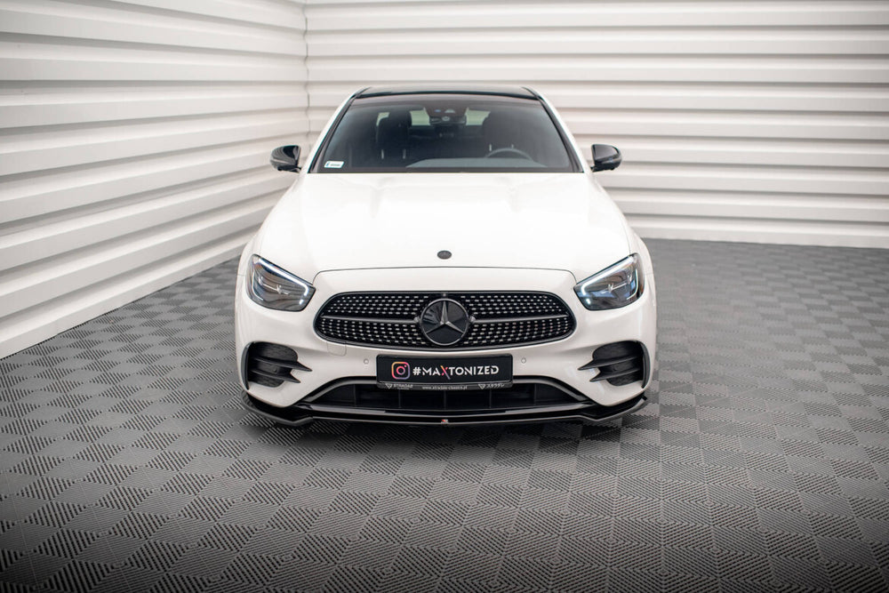 Maxton Parts - Frontlippe V.1 passend für Mercedes E AMG-Line W213 FL schwarz Hochglanz