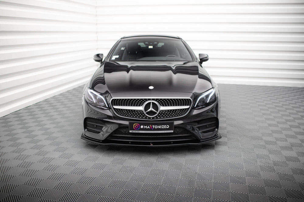Maxton Parts - Frontlippe V.1 passend für Mercedes E-Klasse W213 Coupe (C238) / Cabriolet (A238) AMG-Line / 53 AMG schwarz Hochglanz
