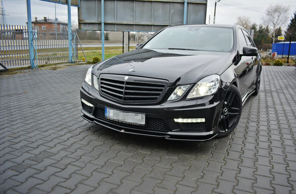Maxton Parts - Frontlippe V.1 passend für Mercedes E63 AMG W212 schwarz Hochglanz