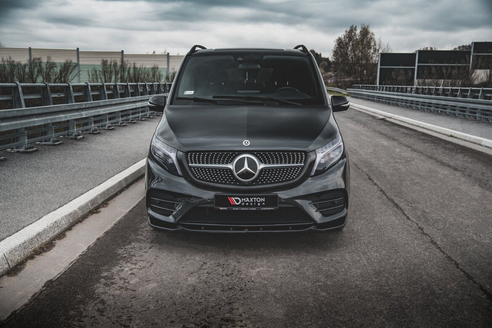 Maxton Parts - Frontlippe V.1 passend für Mercedes V-Klasse AMG-Line W447 FL schwarz Hochglanz