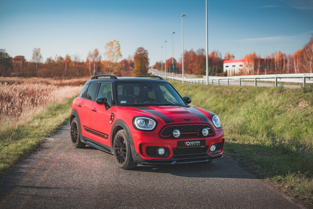 Maxton Parts - Frontlippe V.1 passend für Mini Countryman Mk2 F60 JCW schwarz Hochglanz